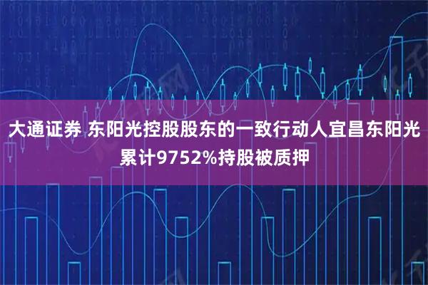 大通证券 东阳光控股股东的一致行动人宜昌东阳光累计9752%持股被质押