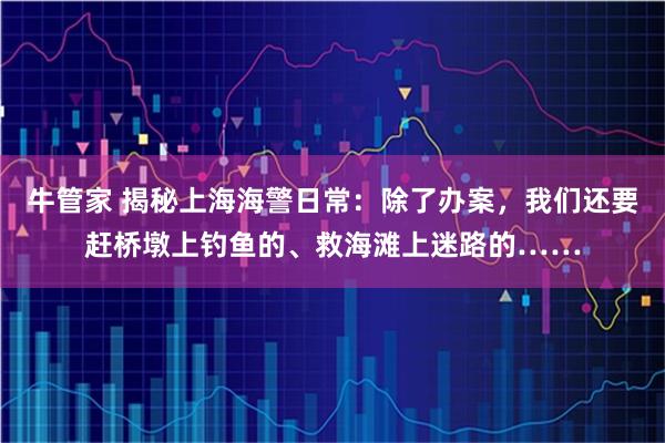 牛管家 揭秘上海海警日常:除了办案,我们还要赶桥墩上钓鱼的、救海滩上迷路的……
